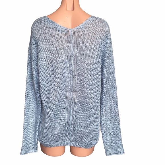 Vince Open Knit V Neck Linen Sweater S - Picture 10 of 16